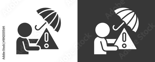 Mitigation Icon Set Vector Collection Isolated In Black And White