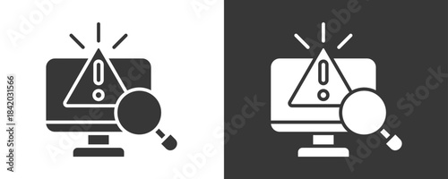 Threat Analysis Icon Set Vector Collection Isolated In Black And White