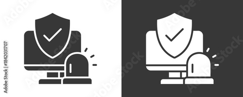 Protection Icon Set Vector Collection Isolated In Black And White