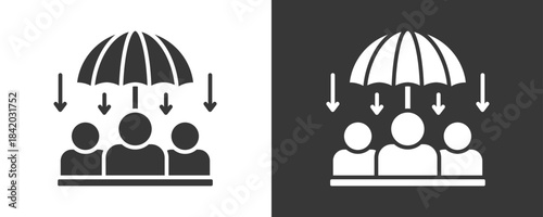 Crisis Prevention Icon Set Vector Collection Isolated In Black And White