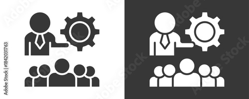 Coordination Icon Set Vector Collection Isolated In Black And White