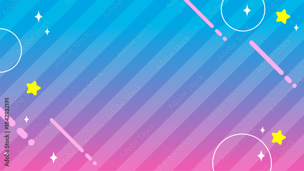 Naklejka premium ポップ 幾何学 背景【16:9素材シリーズ】