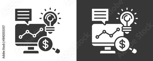 Data Insights Icon Set Vector Collection Isolated In Black And White