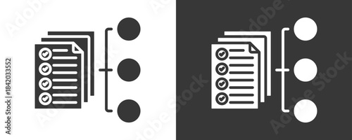 Categorization Icon Set Vector Collection Isolated In Black And White