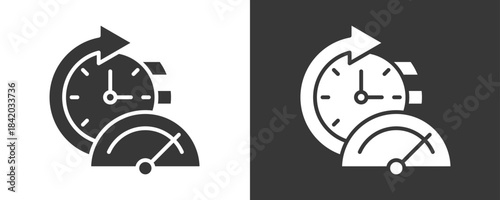Operational Efficiency Icon Set Vector Collection Isolated In Black And White