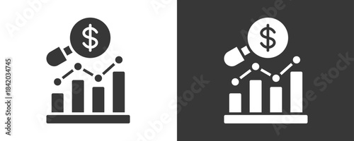 Analysis Icon Set Vector Collection Isolated In Black And White