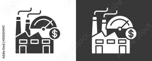 Industry Icon Set Vector Collection Isolated In Black And White