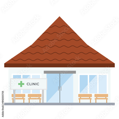Vector flat illustration of a clinic 