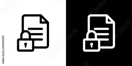 ロックされた書類のアイコン