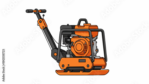 Robust Orange Plate Compactor: Essential Construction Equipment for Soil and Asphalt Compaction