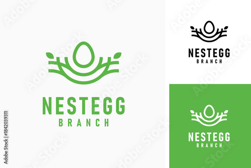 Nest egg logo symbol icon design