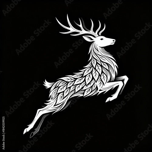 illustration of a mythic stag