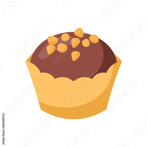 Crunchy Chocolate Cup Illustration