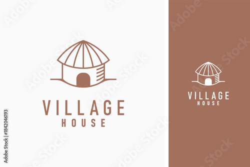 Primitive house logo symbol icon design