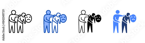 Empathy icon set multiple style collection