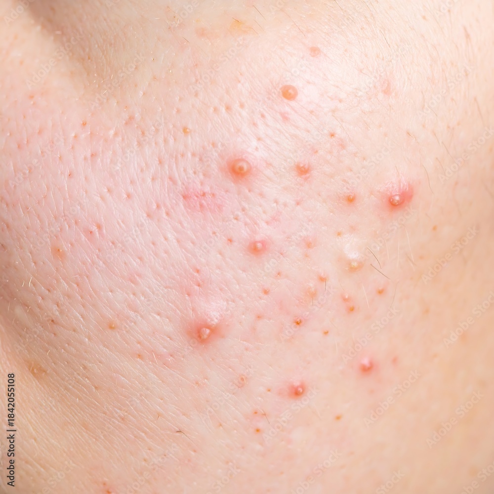 Fototapeta premium Close-up skin with acne