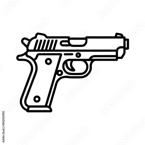 Illustrated handgun