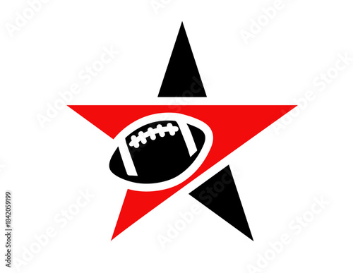 football star logo,football monogram logo,football icon logo