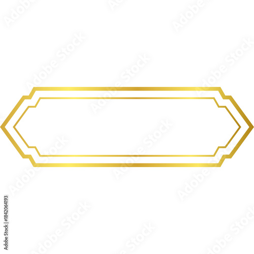 Golden Arabic Islamic Text Box