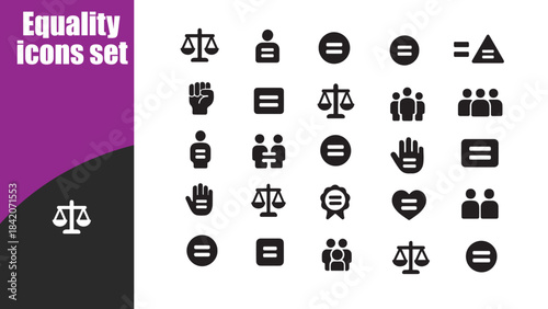 Equality icons set