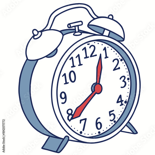 Timeless Alarm: A classic alarm clock, its hands frozen in a moment, symbolizing the passage of time and the importance of punctuality and structure.