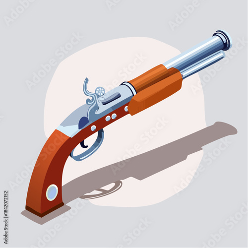 Antique flintlock pistol