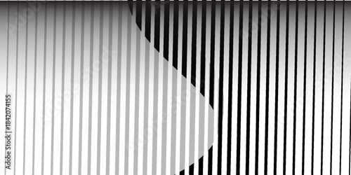Horizontal line pattern. From thin line to thick. Parallel stripe. Black streak on white background. Straight gradation stripes. Eps 10
