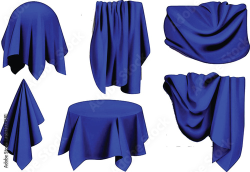 Blue and white shirts hanging on hangers in a clothing display