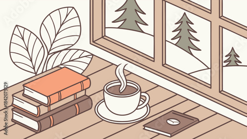 Warm Beverages and Good Books on a Cold and Snowy Winter Day