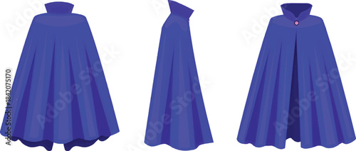 Blue dress displayed on mannequin and hanger isolated 
