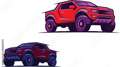 Red classic  model isolated on vehicle illustration