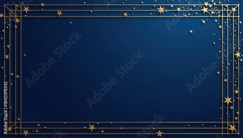 Deep navy, gilded geometric lines, royal award design, shiny, dark blue, elegant
