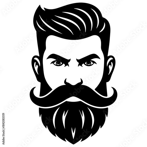Stylish barber shop logo