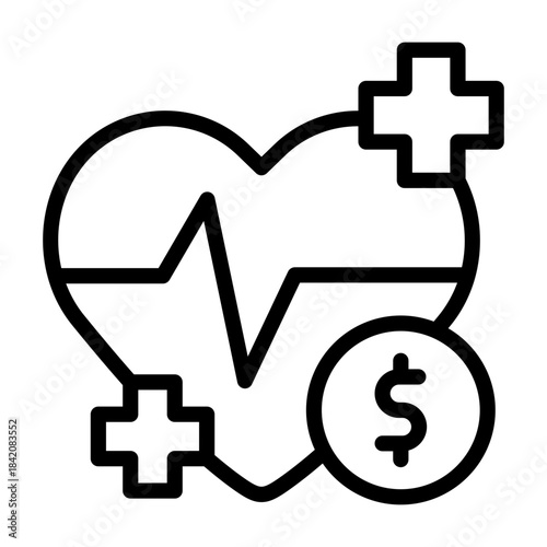 affordable medicine icon line