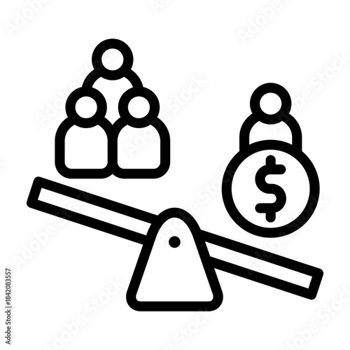 economic enquality icon line