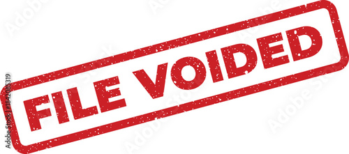Grungy red rubber stamp indicating a document or transaction has been cancelled, invalidated, or is no longer active