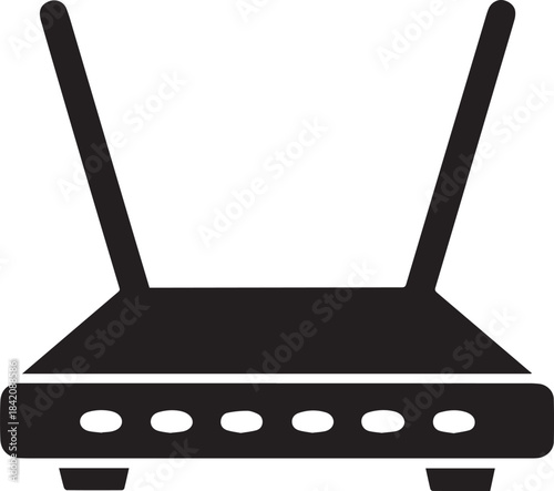 Router Silhouette Vector, WiFi Router Icon