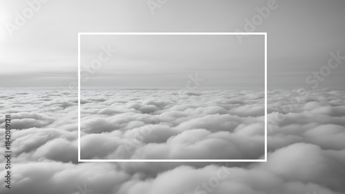 Cloud Dancer, trendy off-white color of the Year 2026. Soft aerial view of dense cloud formations, Modern Ethereal Design Trends (2026)