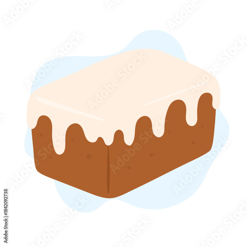 Minimal bakery style featuring frosted cake in warm tones, cake texture creating cozy handmade vibe perfect for dessert themes, cafe menus and sweet food inspiration.