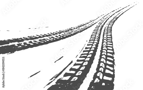 Black & White Tire Tread Pattern Overlay