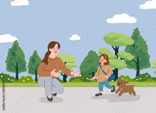 Daughter and mother lovely moment