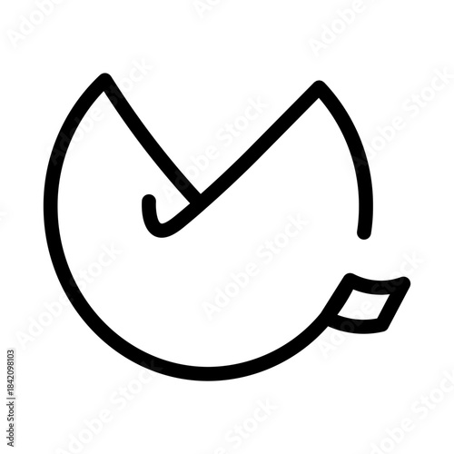 fortune cookie line icon