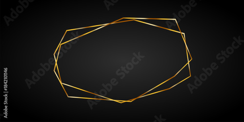 Golden frame on a marble background
