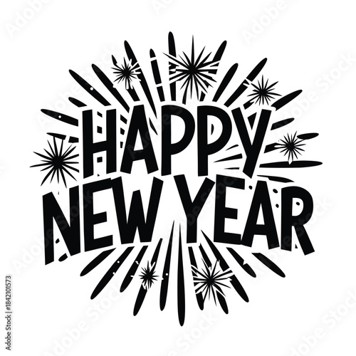 Happy New Year Celebration Fireworks