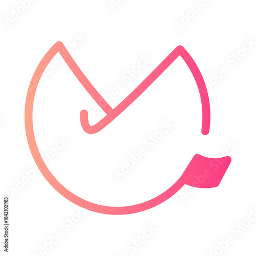 fortune cookie gradient icon