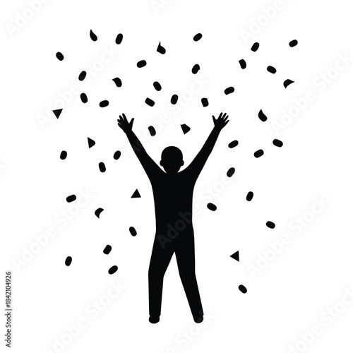 Confetti Toss Joyful Celebration Moment