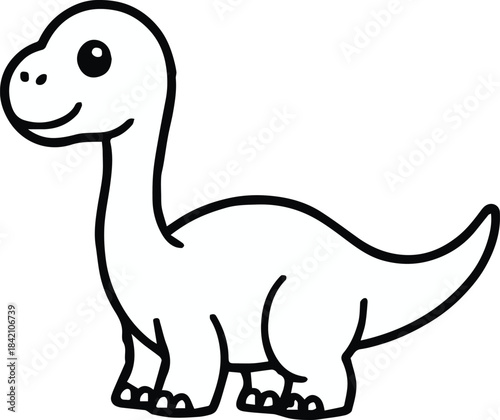 dinosaur silhouette black white lineart museum science poster vector