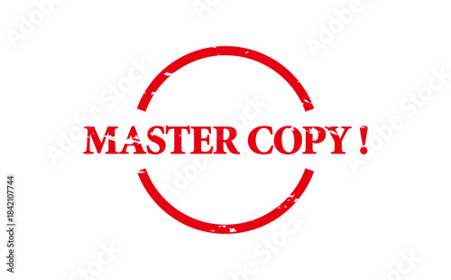 MASTER COPY ! - Red Rubber Stamp with text MASTER COPY !
