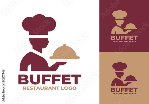 Buffet Restaurant Logo Classic Premium Dining Identity