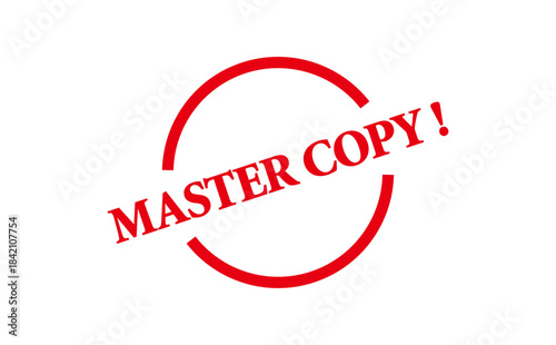 MASTER COPY ! - Red Rubber Stamp with text MASTER COPY !
